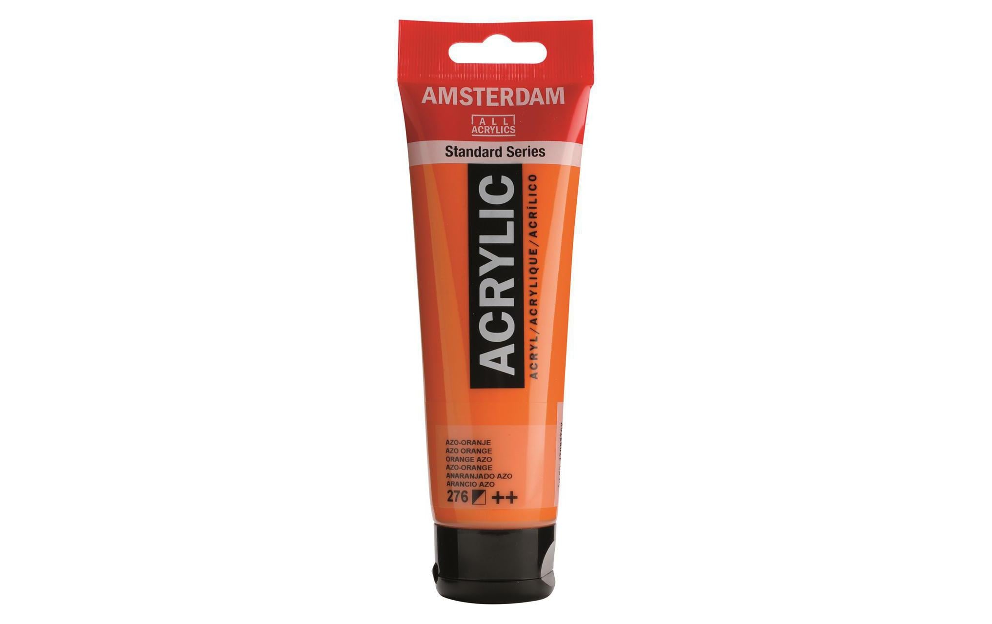 Amsterdam Acrylfarbe Standard 276 120 ml, Farbe: Azoorange, Halbdeckend