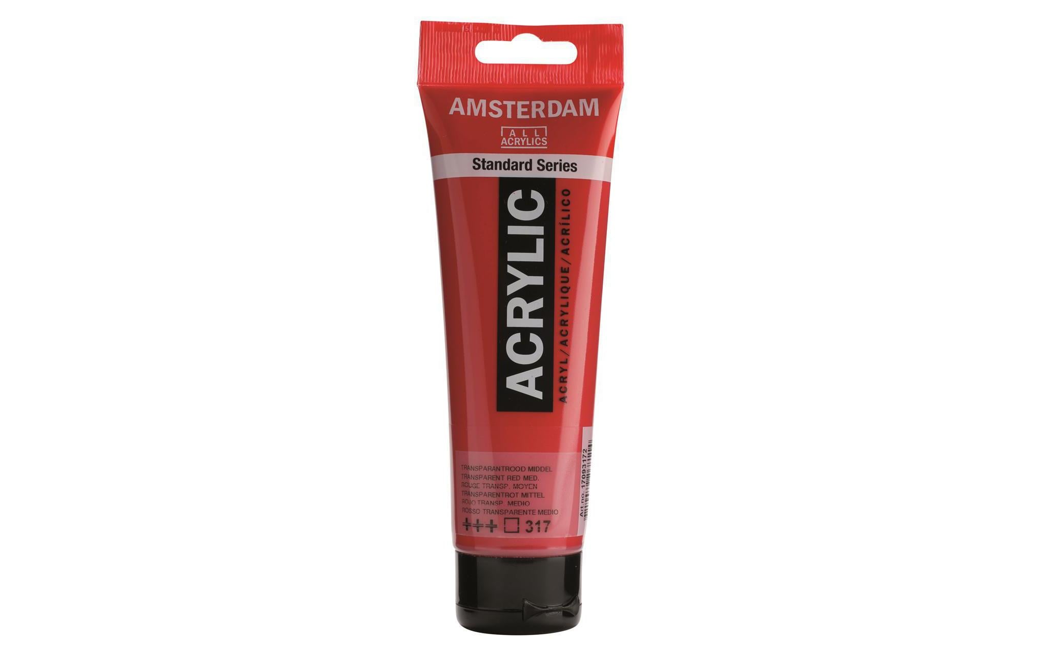 Amsterdam Acrylfarbe Standard 317 120 ml, Farbe: Transp. Rot M, Transparent