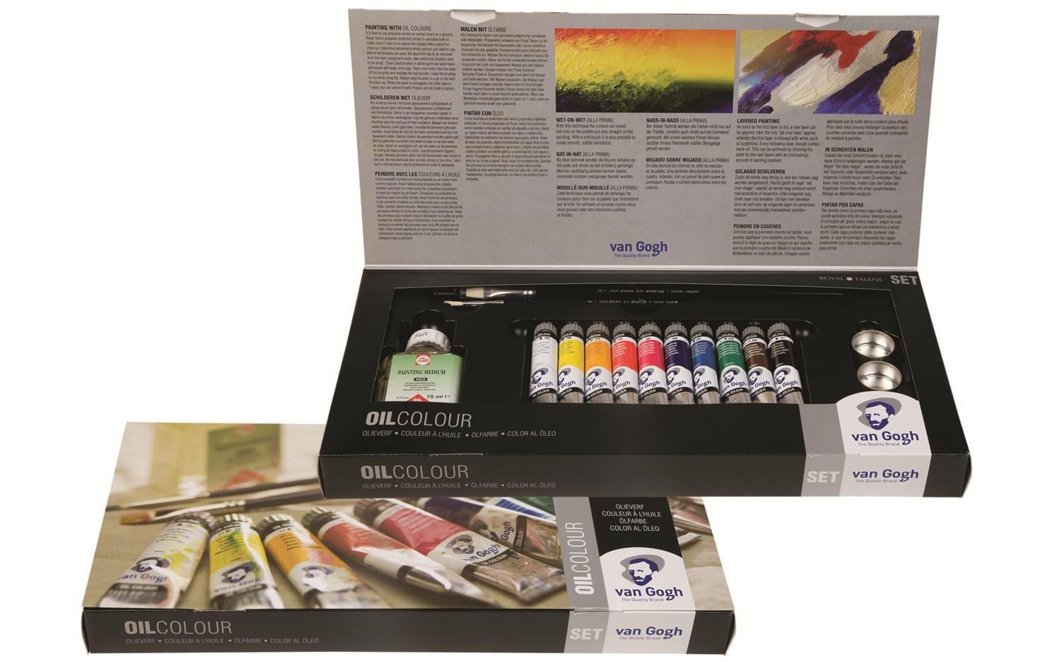 Van Gogh Ölfarbe Kombi-Set 10 Tuben, Malmittel, Pinsel