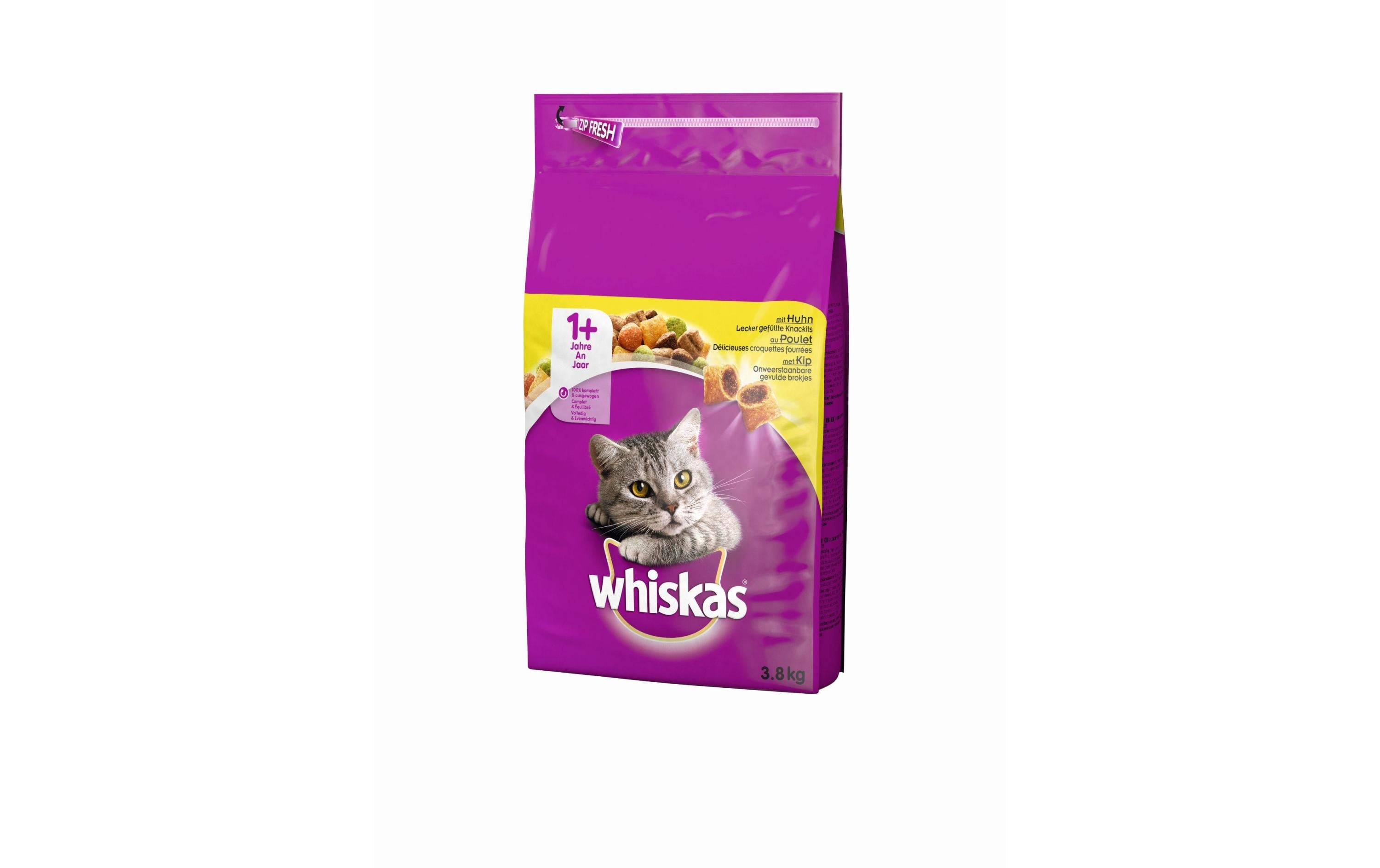 Whiskas Trockenfutter 1+ Huhn / poulet 3.8kg