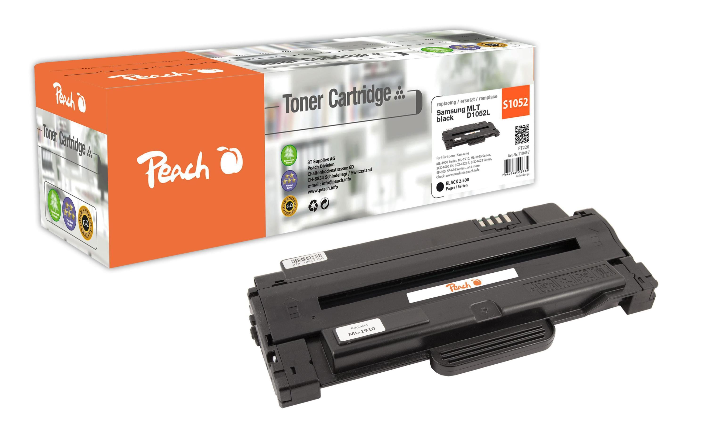 Peach Toner Samsung MLT-D1052 black 2500 Seiten