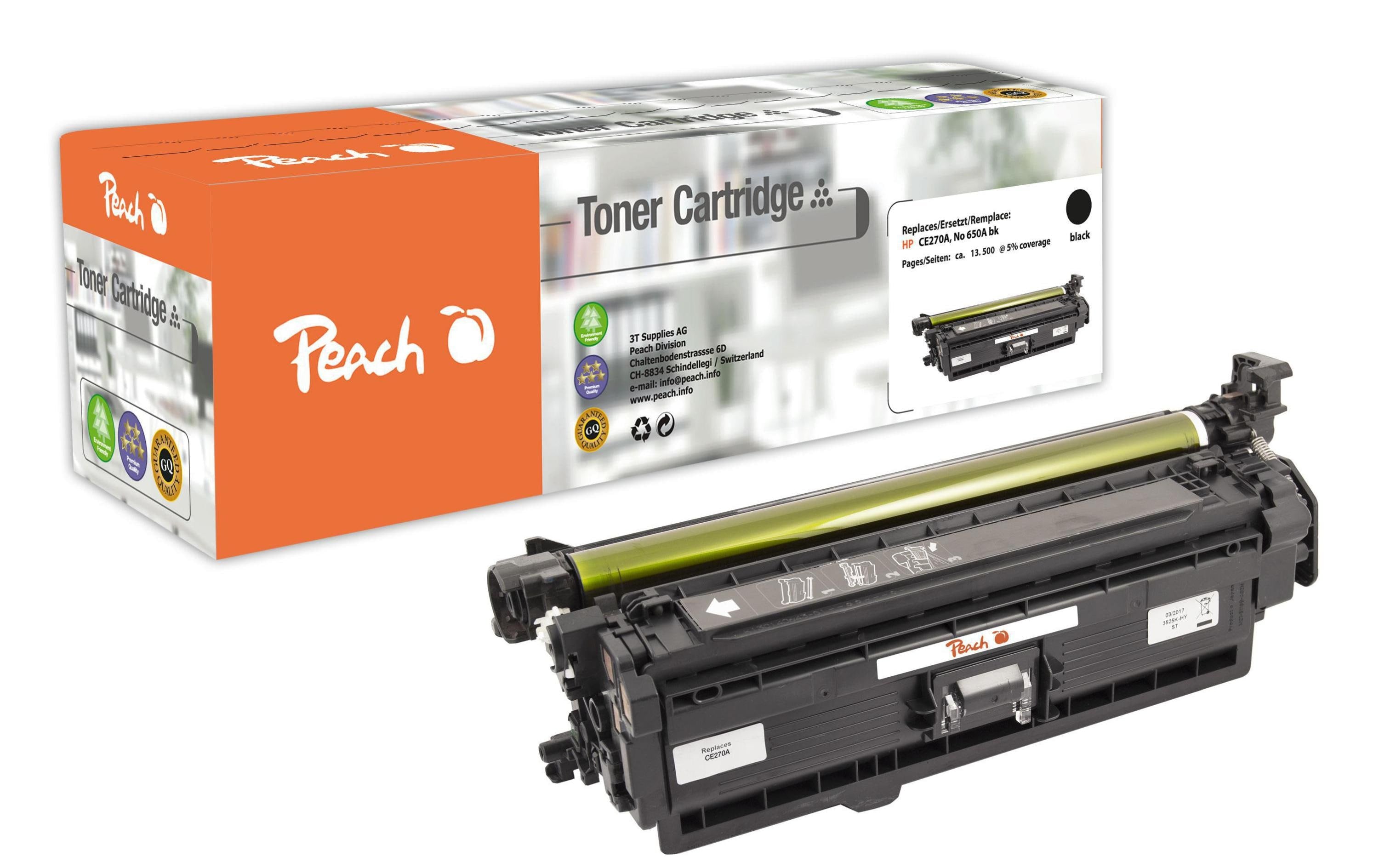 Peach Toner HP CE270A Nr. 650A black 13'500 Seiten