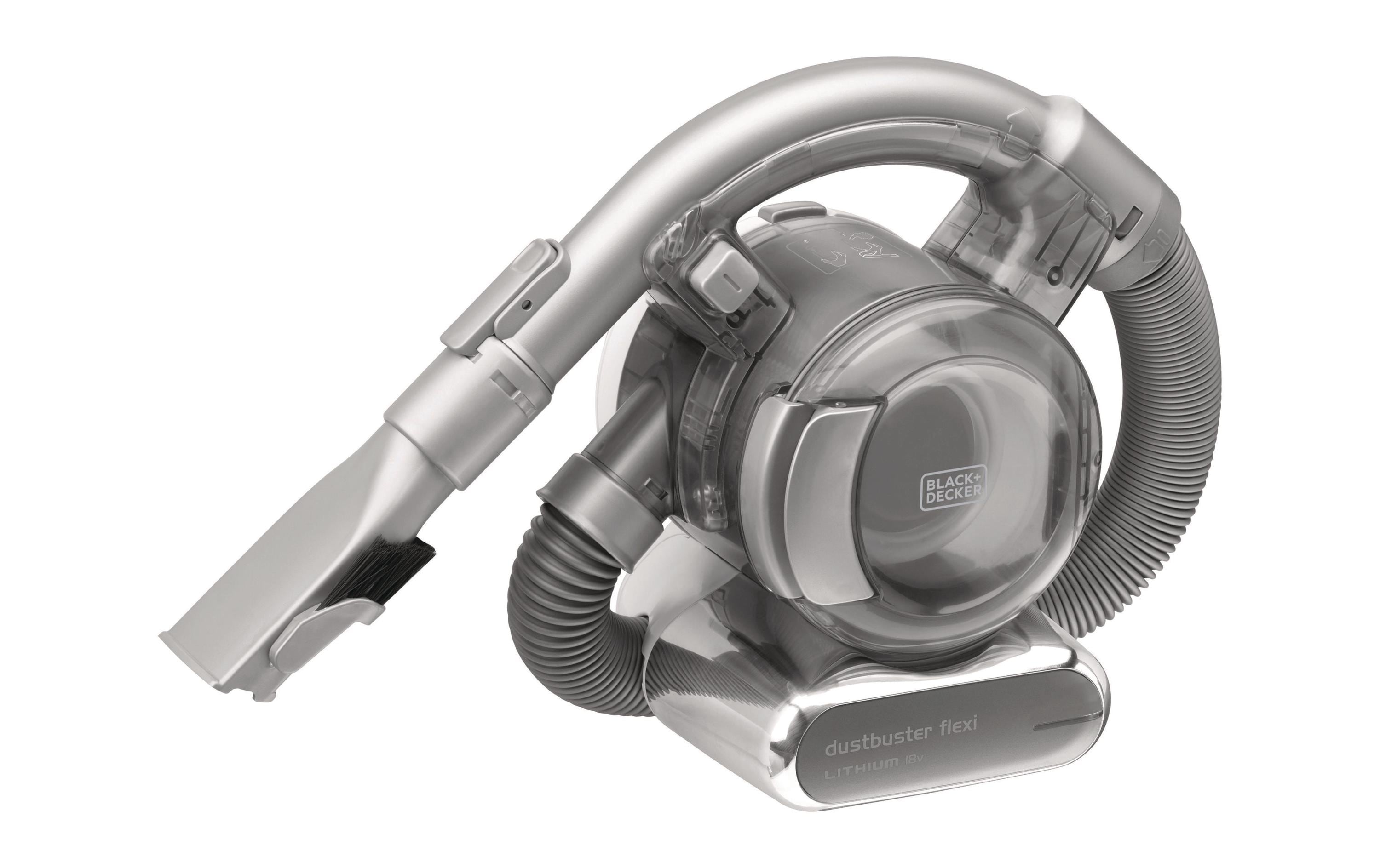 BLACK+DECKER Akku-Handsauger Flexi titan/chrom