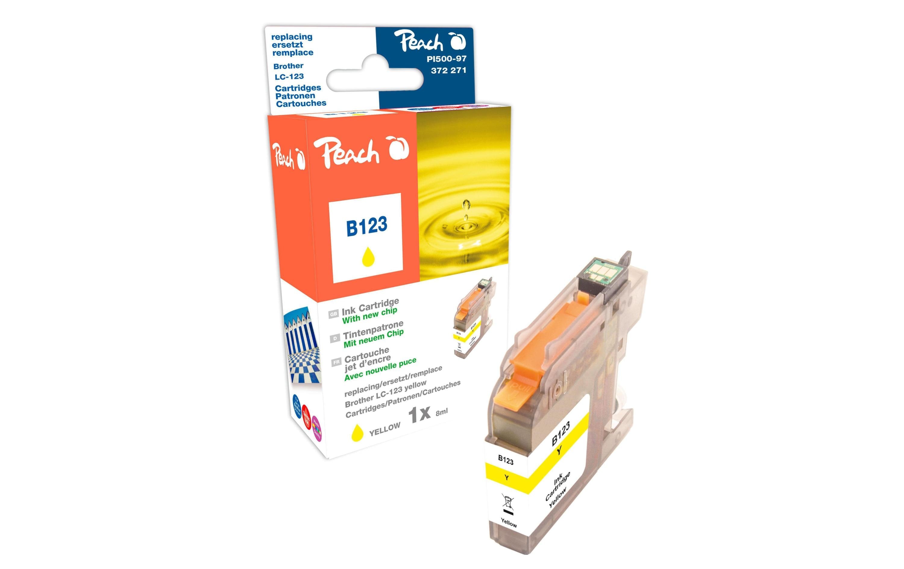 Peach Tinte Brother LC-123y yellow 8ml 600 Seiten