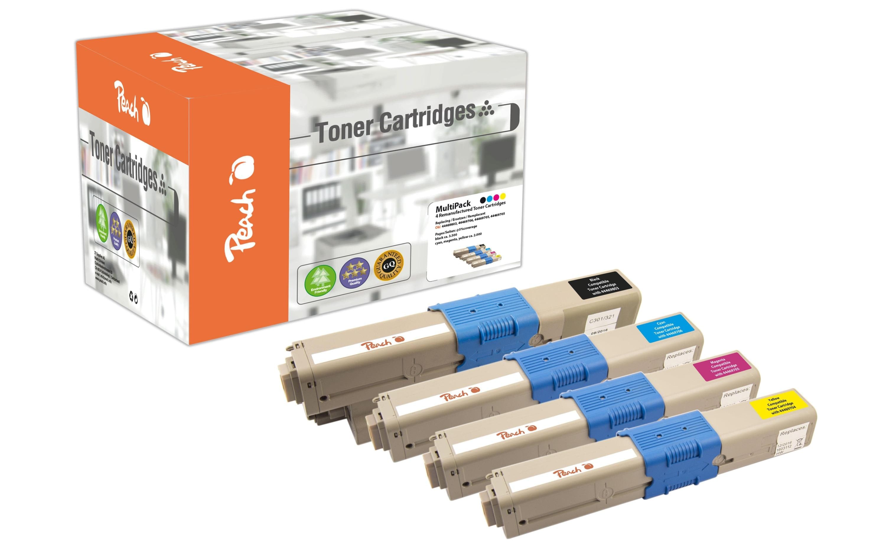 Peach Toner C310/510 Combi Pack bk, c, m, y zu C310, 330, 331