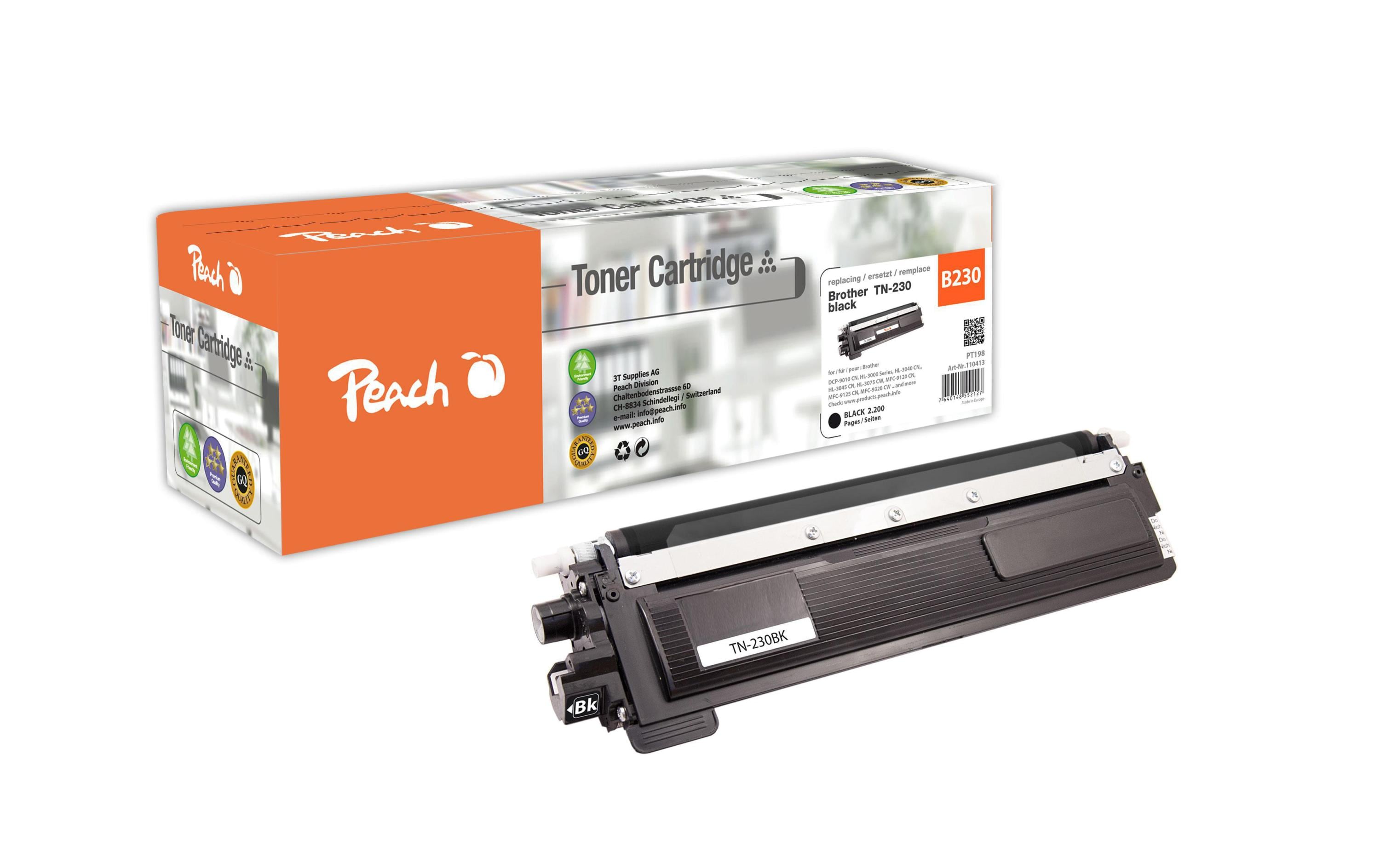 Peach Toner TN-230 black, 2200 Seiten für Brother HL-3040 black