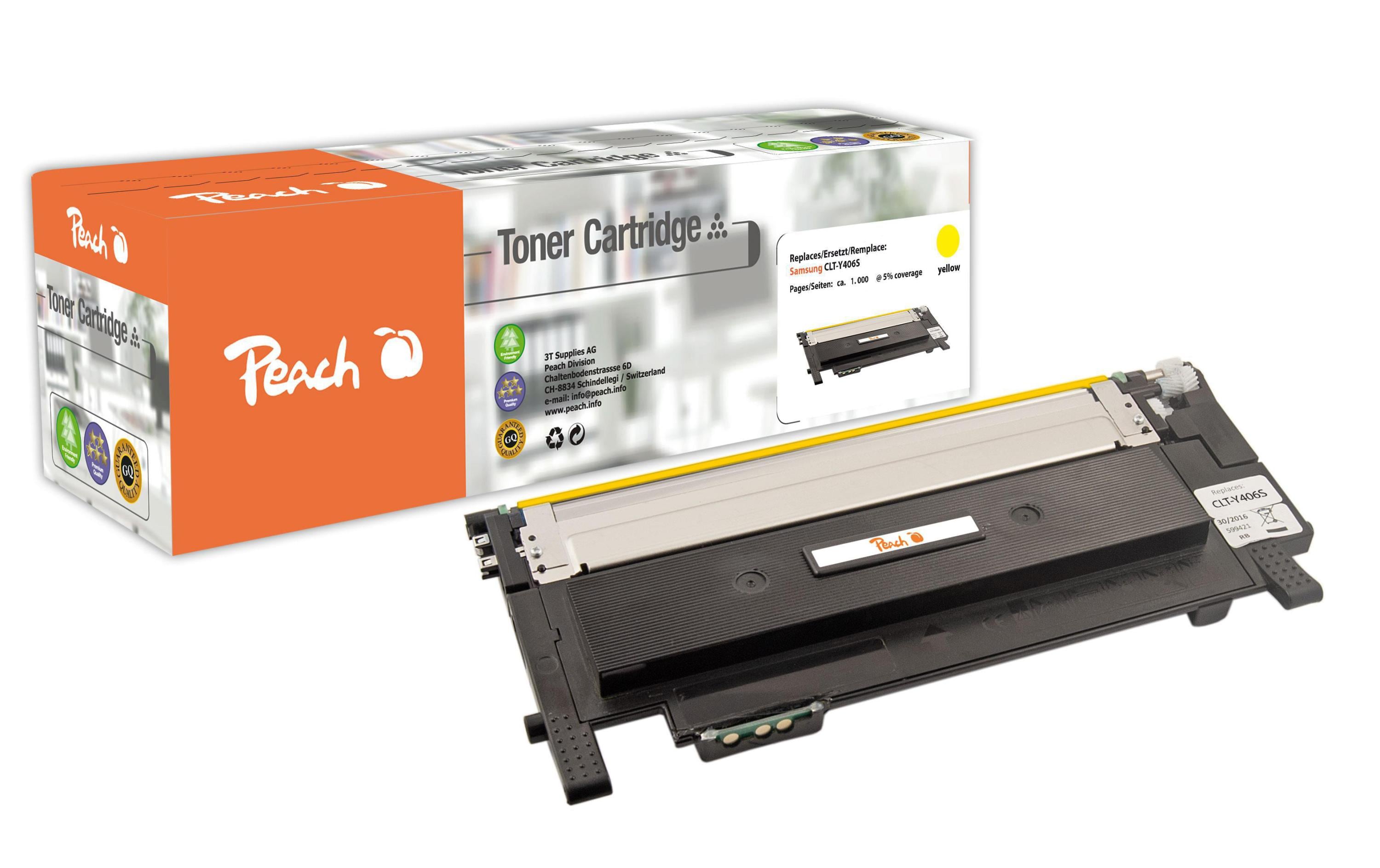 Peach Toner Samsung CLT-Y406S yellow 1000S zu CLP 360