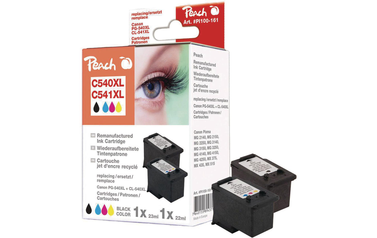 Peach Druckkopf Canon PG-540XL/CL-541 Combi zu Pixma MG2140, 23ml 600 Seiten