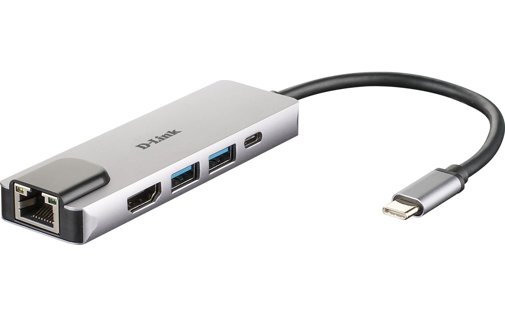 D-Link Hub DUB-M520 USB 3.0, HDMI mit USB-C Ladeanschluss