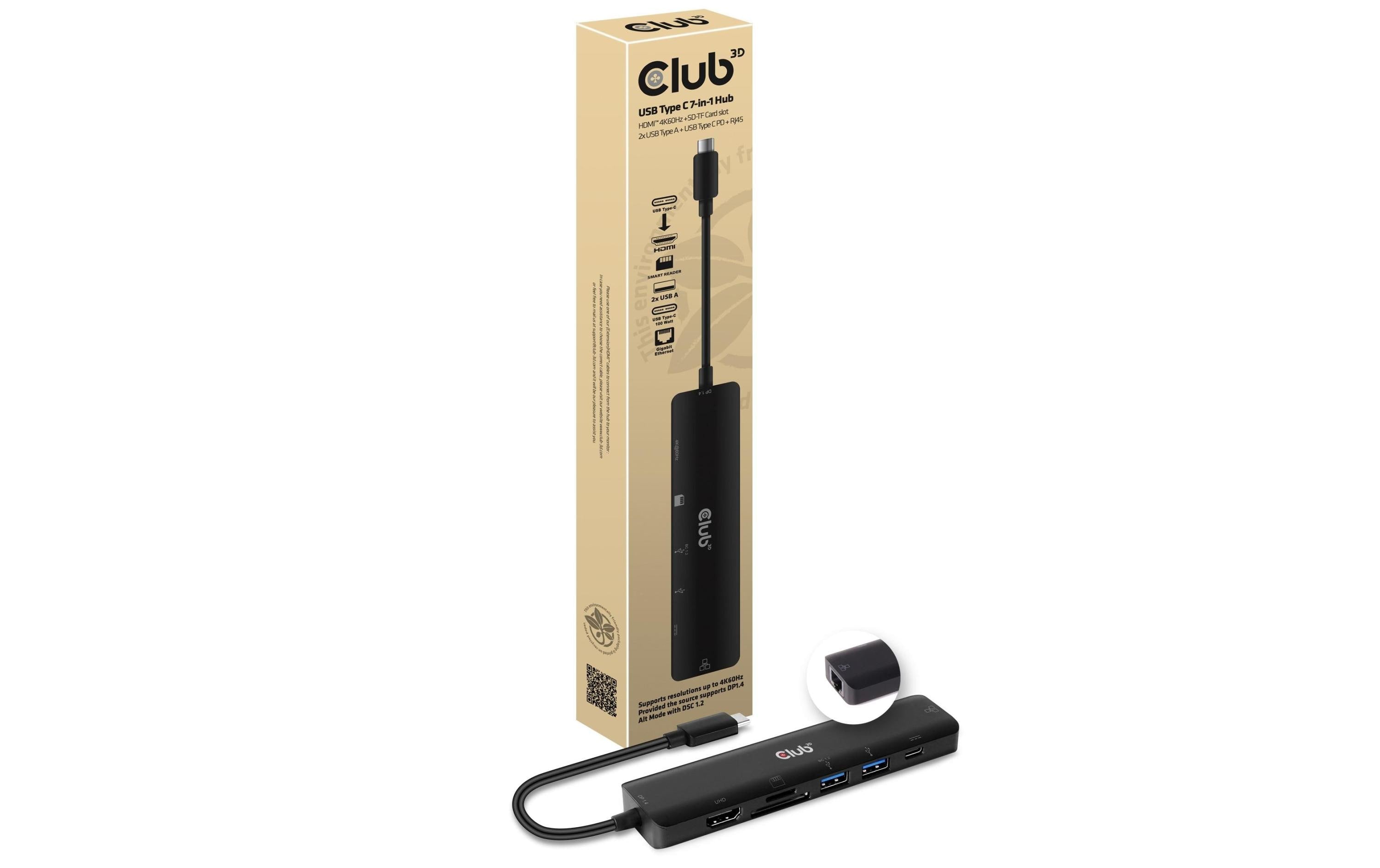 Club 3D, USB Hub USB 3.2 Gen 1 Typ-C