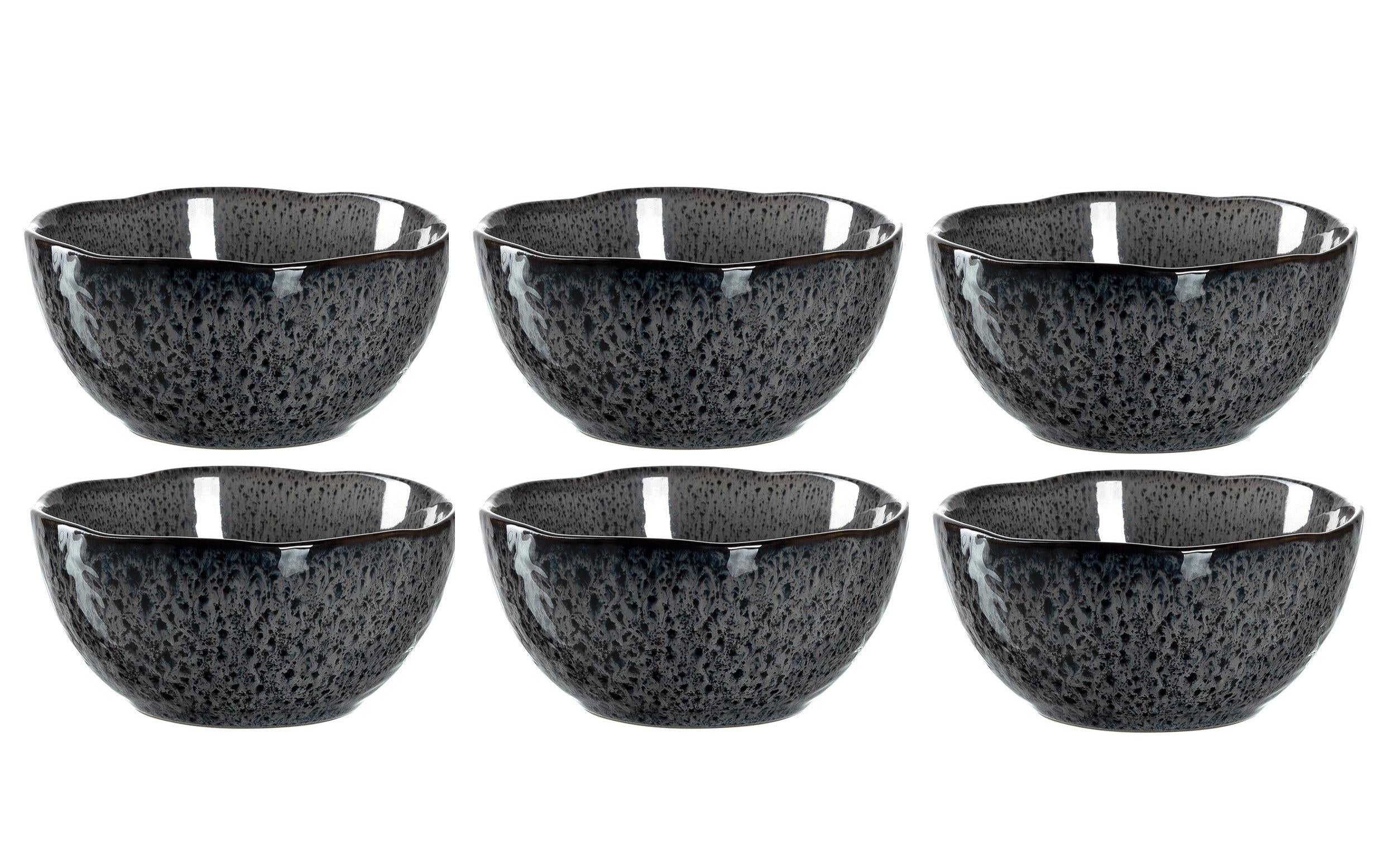 Leonardo Schale Matera 380ml Anthrazit 6tlg 6 Stück, HxD: 6x12cm, Vol: 380ml, Keramik