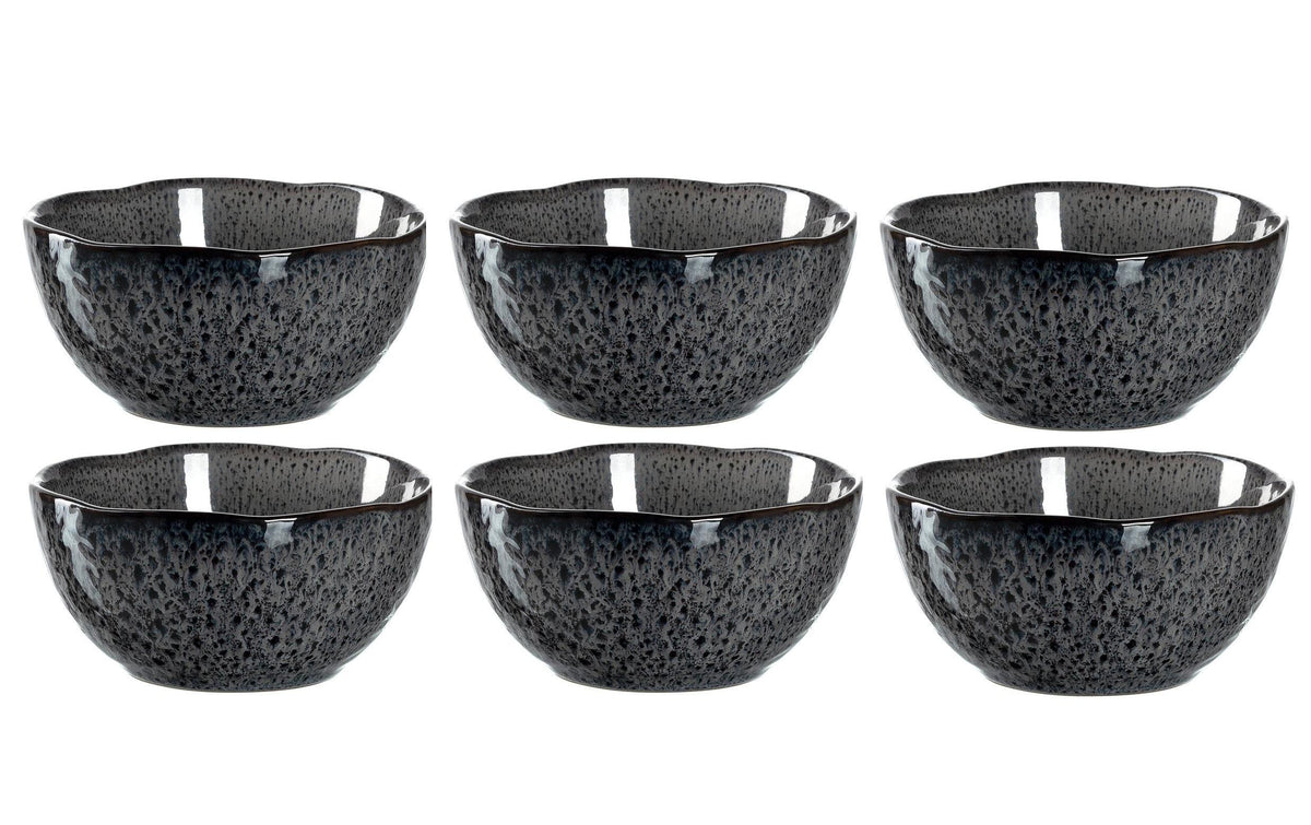Leonardo Schale Matera 380ml Anthrazit 6tlg 6 Stück, HxD: 6x12cm, Vol: 380ml, Keramik
