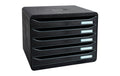 Biella Schubl. BIG-BOX PLUS ECO quer A4+ 5 Schubladen geschlossen, schwarz