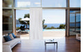 Casa Leon Outoor-Fertigvorhang Acrisol 140x245cm,Weiss,1er Faltenband,100%Acryl