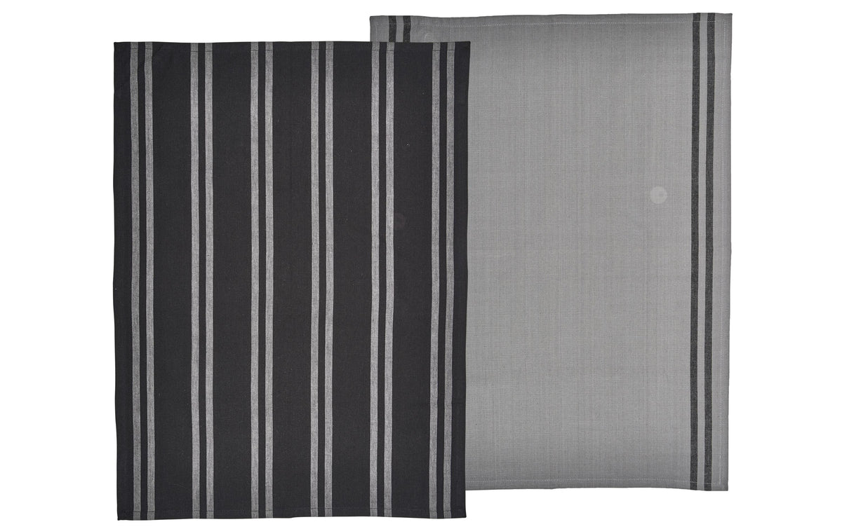 Södahl Geschirrtuch-Set Soft 2 Stück, Schwarz/Grau
