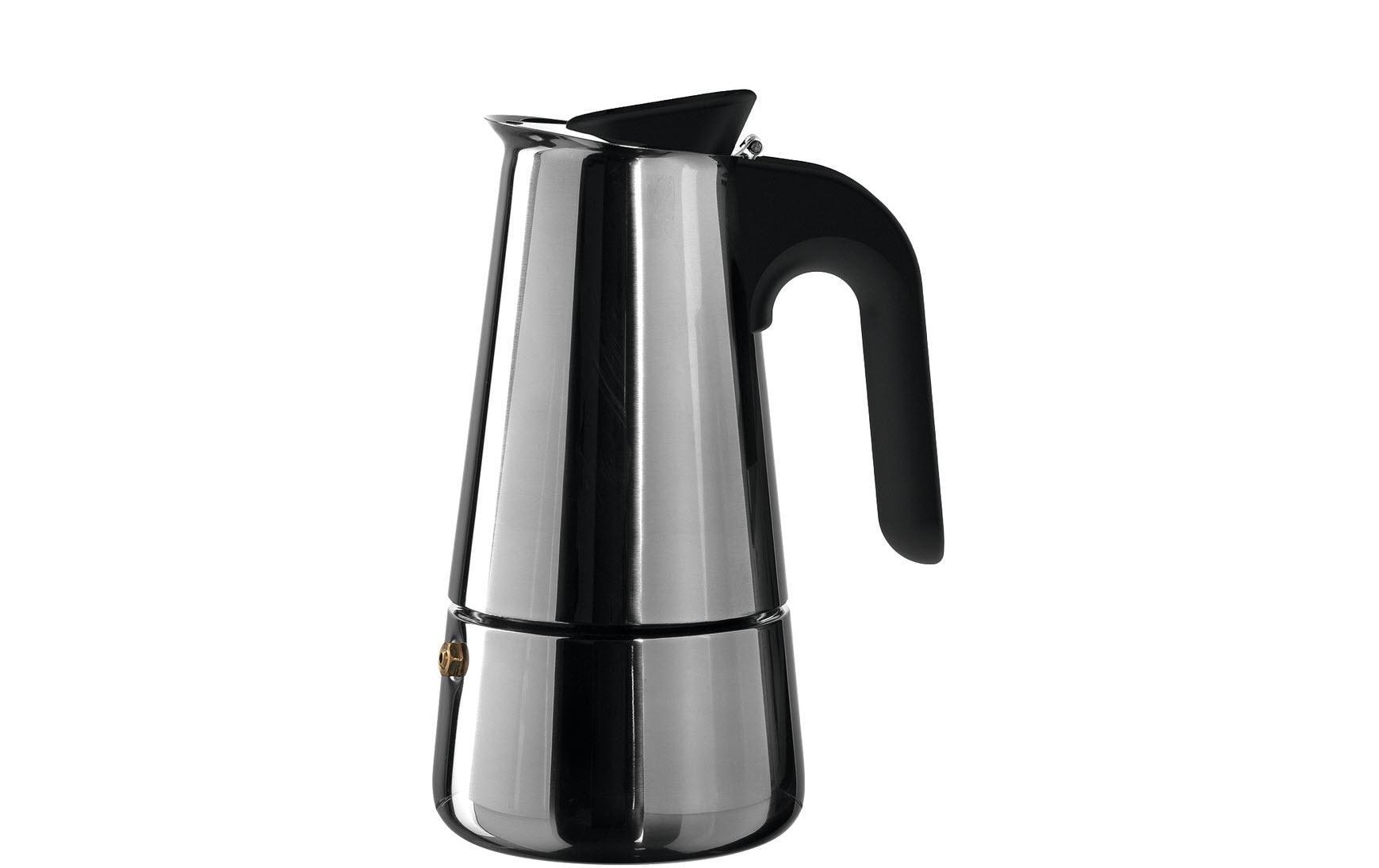 Leonardo Espressobereiter 0.3l per me Edelstahl, anthrazit D: 10cm