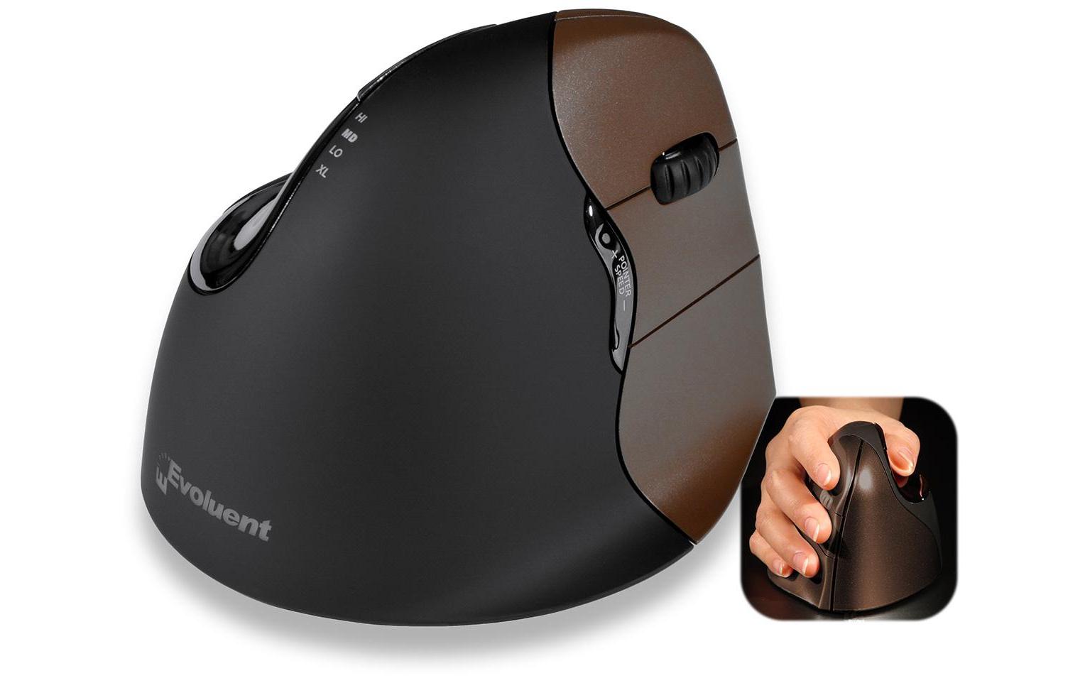 Evoluent Vertical Mouse 4 small wireless USB, ergonomische Maus, Rechtshänder