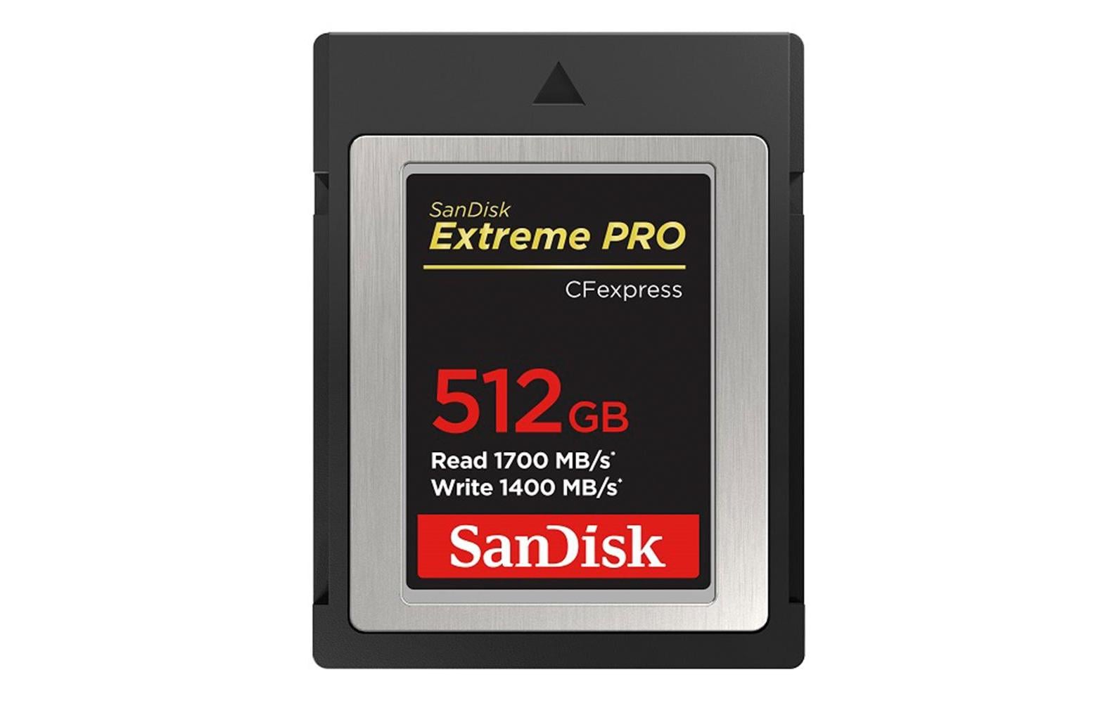 SanDisk CFexpress Extreme Pro 512GB Typ B Lesen 1700MB/s, Schreiben 1400MB/s