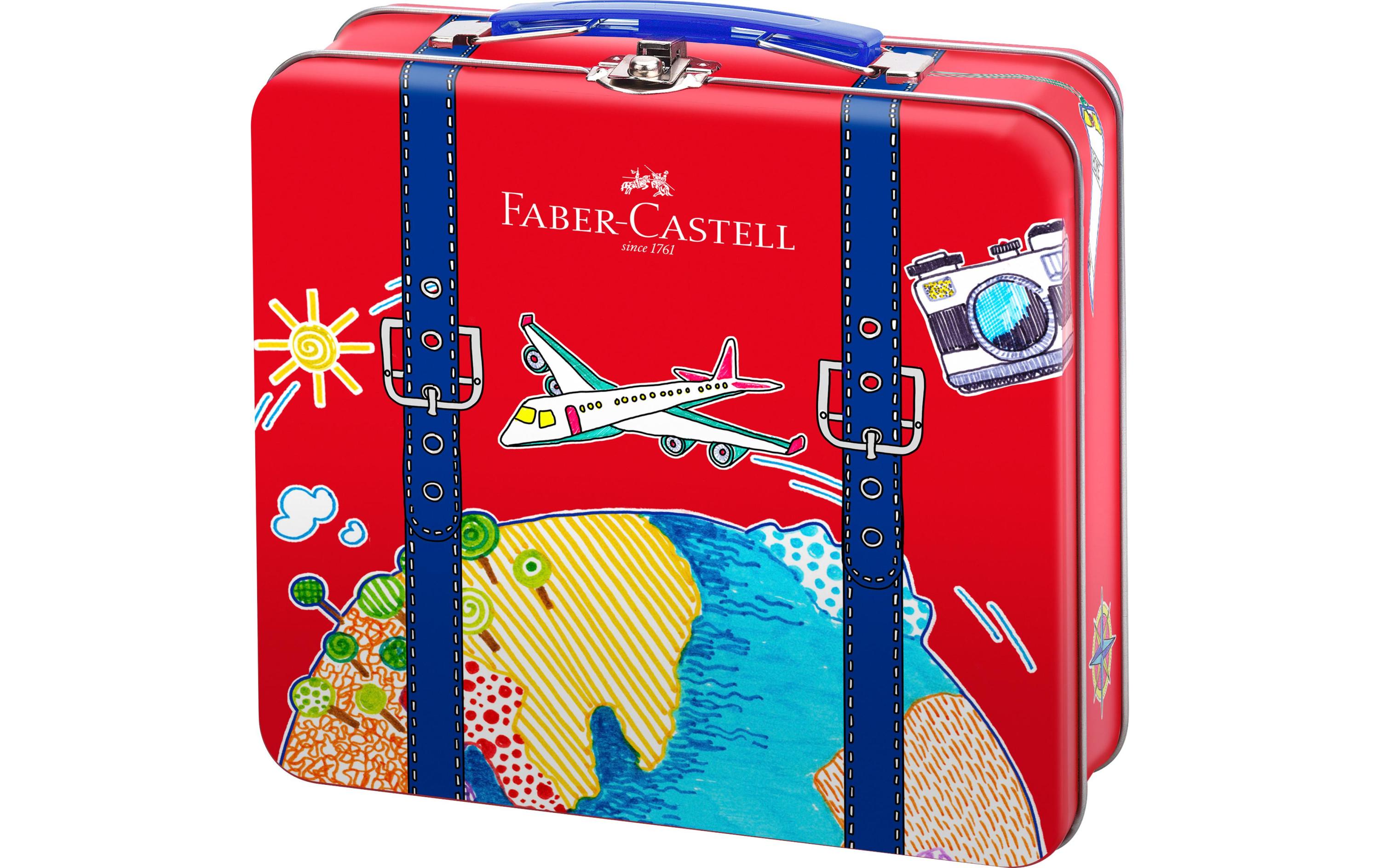 Faber-Castell Filzstift Connector Reisekoffer, 40 Stifte, 6 Clips