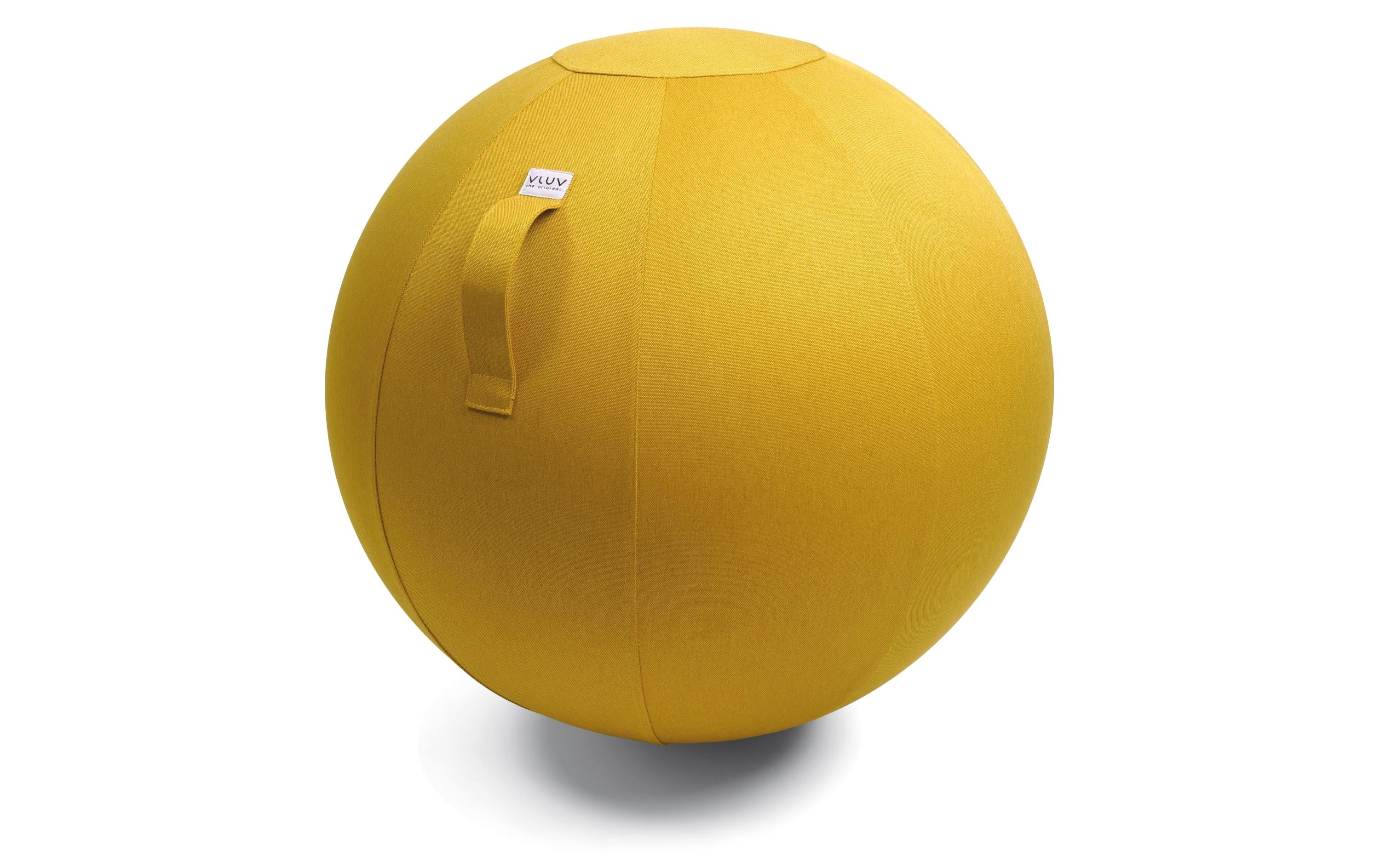 Vluv Leiv Stoff Sitzball Mustard, Ø 70-75cm