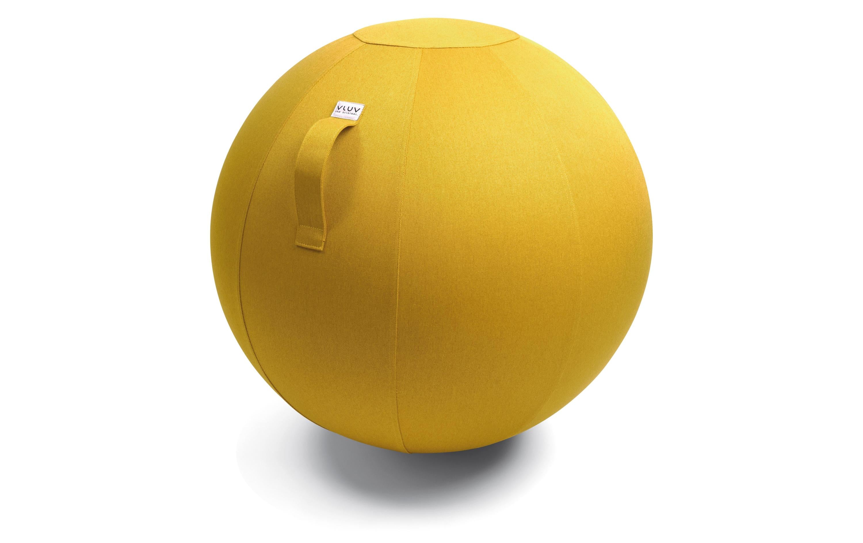 Vluv Leiv Stoff Sitzball Mustard, Ø 60-65cm