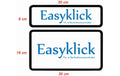 EASYKLICK Kennzeichenhalter Set Hochformat, schwarz, ABS-Kunststoff