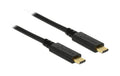 Delock USB3.1 Gen2 Kabel Typ-C. 1m bis 10Gbps, schwarz, bis 5Ampere Strom