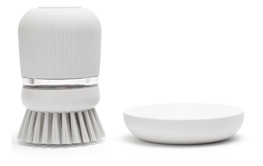 Brabantia Spülbürste mit Seifenspender ligh grey, Kunststoff
