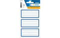 Herma Schuletiketten Neutral 18 Etiketten, 6 Blatt,  blau/weiss