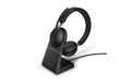 Jabra Evolve2 65 Duo MS Schwarz BT380, USB-A, Stand