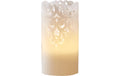 Star Trading LED Pillar Kerze Clary Indoor, Weiss, 15cm Höhe, Timerfunktion