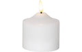 Star Trading LED Pillar Kerze Flamme Indoor, Weiss, 9.5cm Höhe, Timerfunktion