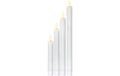 Star Trading LED Dinner Kerze 4er Pack Indoor, Weiss, 28.5cm Höhe, Timerfunktion