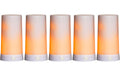 Star Trading LED Candle Diner 5 Set Outdoor, Weiss, 13cm Höhe, exkl. Charger