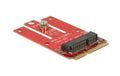 DeLock Mini-PCI-Express-x1 Controller 1xM2 Key E, 1xmSATA, 1x MiniPCIexpress