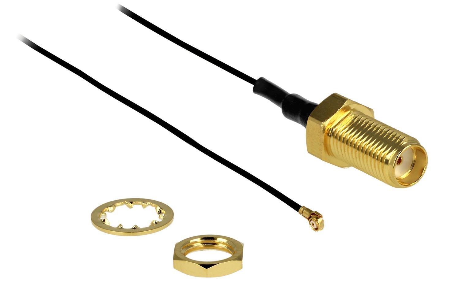 Delock SMA-Bu - MHF-4 Kabel zum Einbau, 20cm